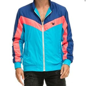 Aviator Nation Windbreaker Neon Blue